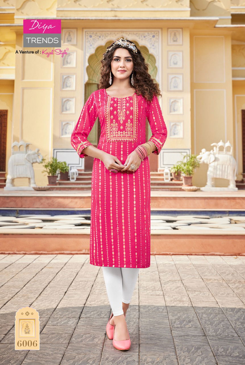 Victoria 6 Embroidery Latest Wholesale Kurti Collection
